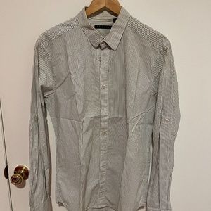 Designer Men's Dress Shirt from Theory Striped button down